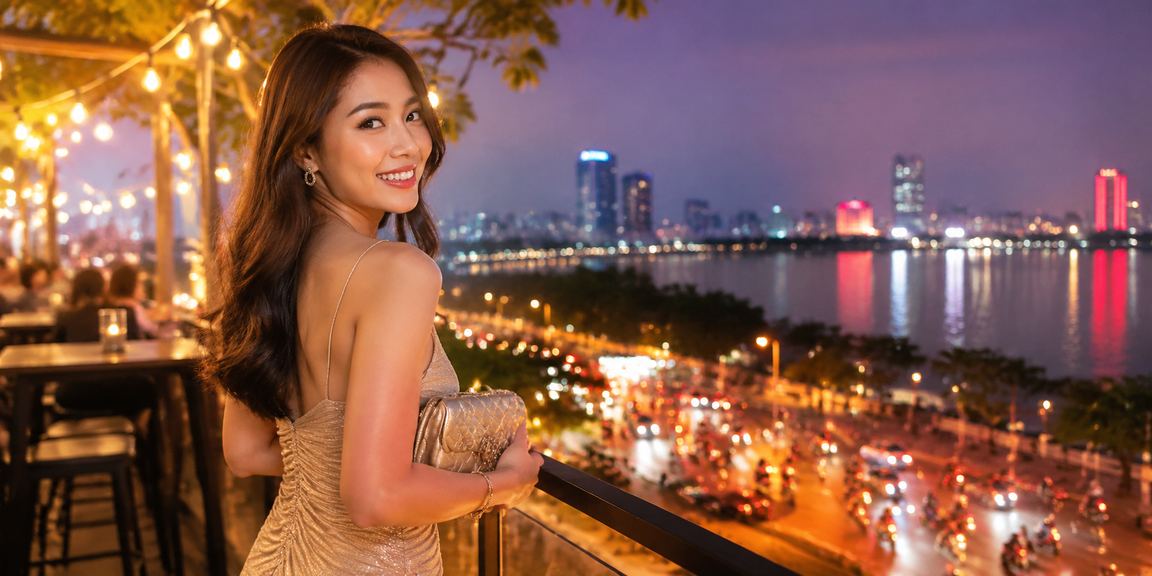 Người hâm mộ theo dõi trận bóng đá tại chợ đêm Hà Nội, không khí sôi động với màn hình chiếu lớn