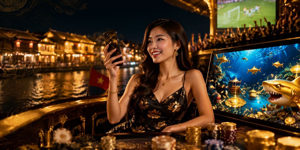 Cảnh giải trí casino di động tại Hội An, Vietnam