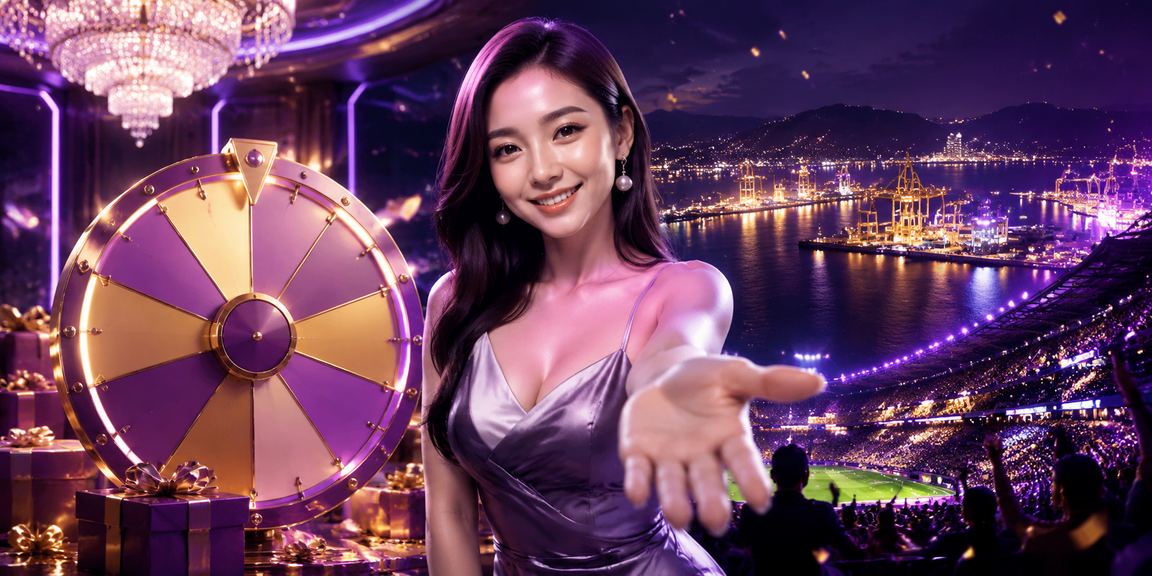 Bàn Roulette với ánh đèn neon sáng rực tại khu giải trí Vũng Tàu trong đêm sôi động